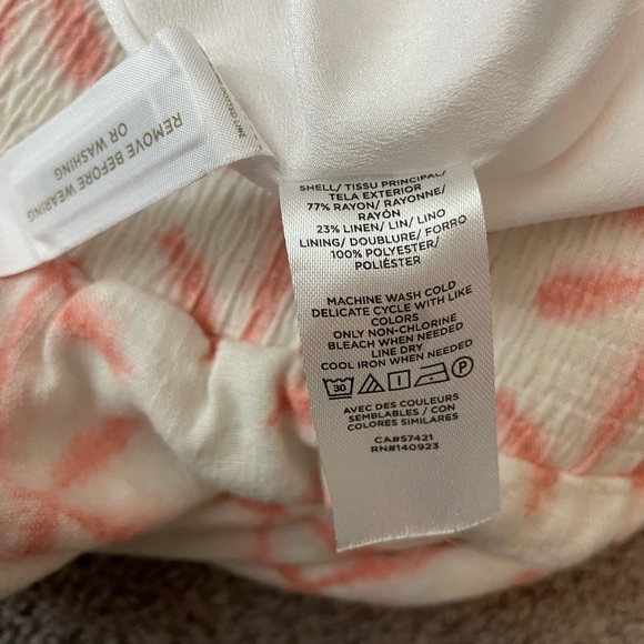 Loft Linen Blend Star Tie Dye Midi Skirt - Picture 8 of 8